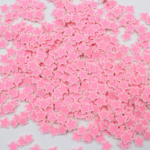 100g/Lot Polymer Soft Clay Star Shaped Slices Sprinkles for Crafts Making, DIY Filler Accessories