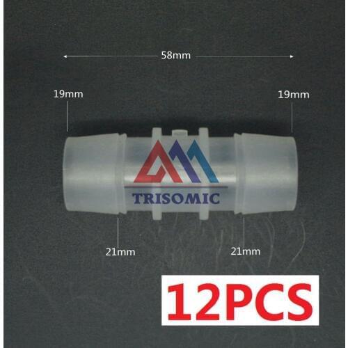 12 pieces 19mm Straight Connector Plastic Fitting Barbed PP Hose PVC Tube Connection Joiner Fitting Aquarium Fish Tank
