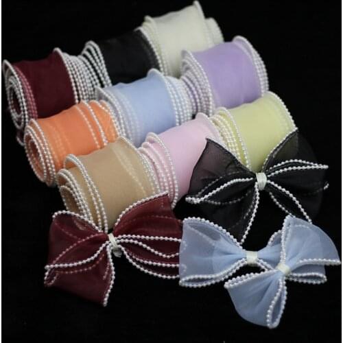 50yards 5cm Pearl fish Yarn Lace Trim for party/wedding/Christmas DIY
