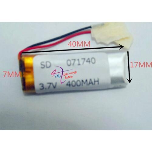 Tablet battery Size 071740 3.7V 400mah tablet battery with Protection Board For Bluetooth GSP Digital Products