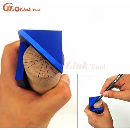 British System 45 Degree Angle Line Drawing Woodworking Tools Right Angle Line Drawing Carpenter Round Center Line Scribe
