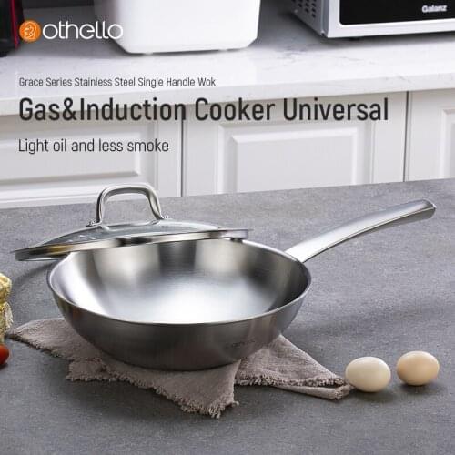 Othello NonStick Pan Gas Stove Frying Pan 18/10 Stainless Steel Grace Series