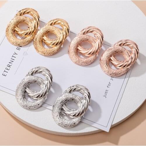 Bohemian Big Earrings Punk Stainless Steel Earrings For Womens Party Jewelry Earrings 2021 Trend Hot Jewelry Dangle Earrings