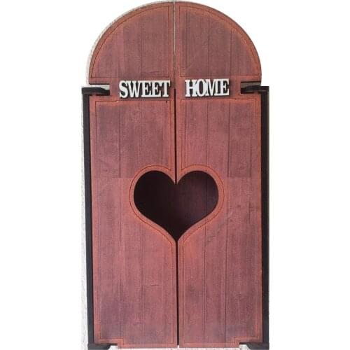 Wooden Key Holder Wall Mount 3 Hanger Hook Creative Home Decoration Gift Organization Brown With Heart Hole