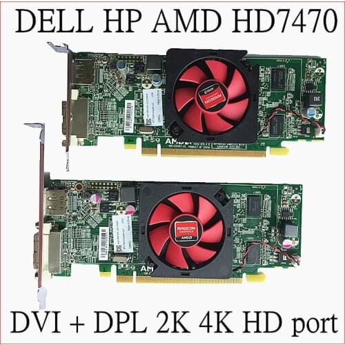 High Quality Original AMD hd7470 1g graphics card Full height half height knife card DP HD port Video card Applicable to HP DELL