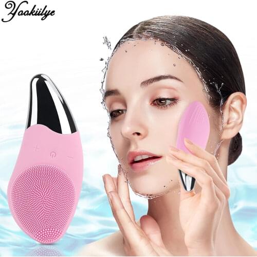 Electric Facial Cleansing Brush Waterproof Silicone Massage Brush Facial Deep Cleaning Tool Electric Sonic Cleanser Skin Care