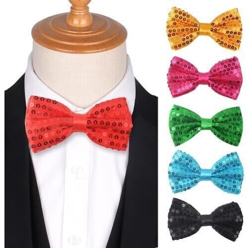 Party Bowties for Men Women Sequins Bow tie Tuxedo Adjustable Girls Bow ties For Wedding Bow ties Accessories Butterfly Cravat