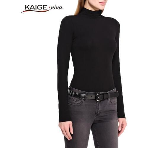 KaigeNina New Fashion Hot Sale Women Long Sleeve Cowl Neck Top Shirt 1004