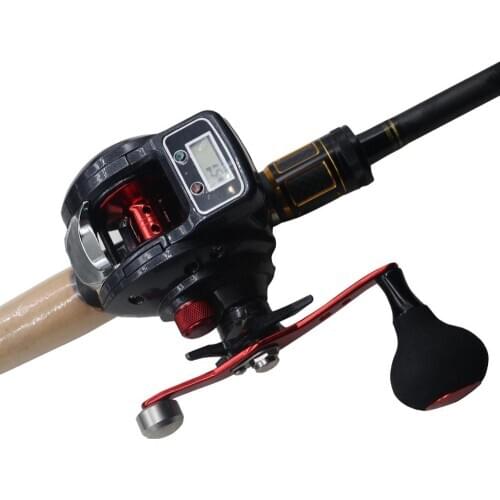 6.3:1 Digital Display Water Drop Fishing Reel Left/Right Hand Low Profile Line Counter Fishing Tackle Gear Free Shipping