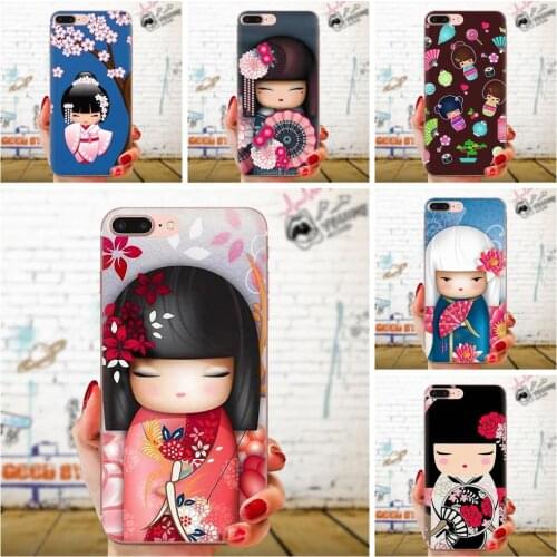 Kawaii Japanese Kokeshi Doll For HTC Desire 530 626 628 630 816 820 830 One A9 M7 M8 M9 M10 E9 U11 U12 Life Plus