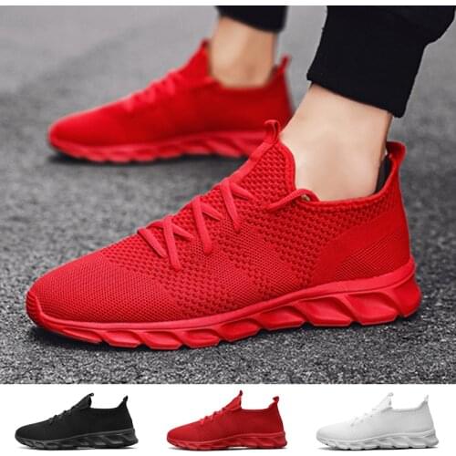 Mens Sneakers Mesh Casual Shoes Lac-up Men Shoes Lightweight Vulcanize Shoes Outdoor Walking Sneakers Zapatillas Hombre 35-48