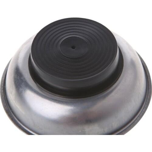 Round Magnetic Parts Tray Bowl Dish Stainless Steel Garage Holder Tool Organizer