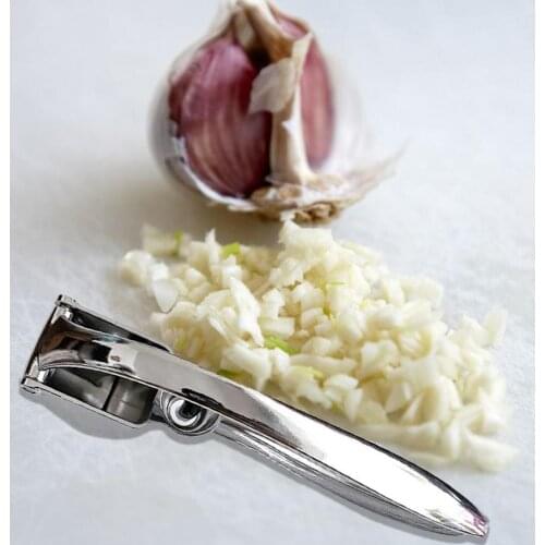 Kitchen Manual Garlic Press Curved Garlic Grinding Slicer Chopper Stainless Steel Garlic Presses Home Cooking Gadgets Tool