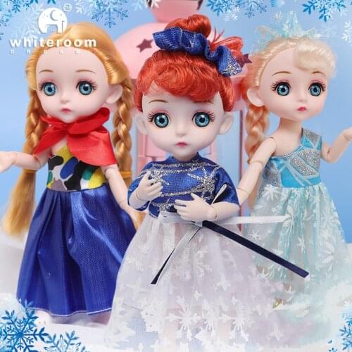 EIEIO 16cm Doll Toys for Children 1/12 BJD MINI Doll Fashion Clothes with Exquisite Box DIY Dress Up Dolls for Girls Gift