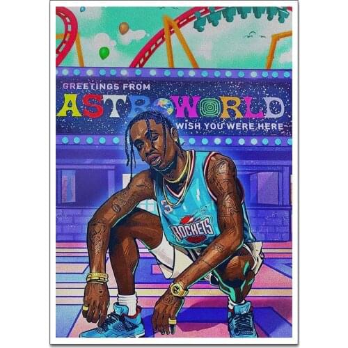Canvas Poster Rapper Travis Scott Wall Art Painting Posters and Prints Nordic Wall Pictures for Home Decor No Frame