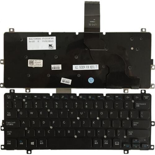 New Laptop Keyboard for DELL Insprion XPS 10 11 3000 11-3000 2-in-1 Series 3157 BLACK