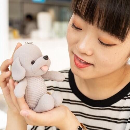 New lifelike cute fevarite 16cm plush soft Creative dog pendant Keychain Bag decoration good quality Exquisite toy kids gift