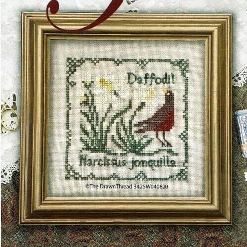 2021 New Arrival Craft Daffodil Hand Embroidery Designs Free Download pdf with 100% Cotton Floss & Free Shipping for Home Decor