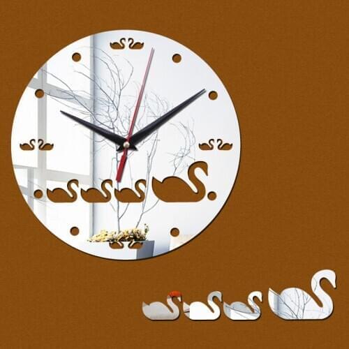 New arrival real 3d wall clock watch clocks diy home decoration fashion acrylic mirror stickers living room