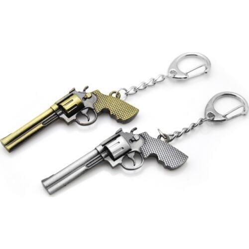 Original new Novelty Counter Strike Revolver Guns Bullet Keychain Men Trinket CS GO Plane Key Ring Jewelry Male Souvenirs Gift