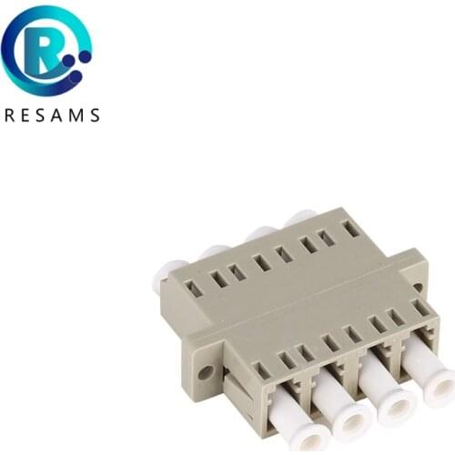 Resams Made In China Factory Direct Sale The High Quality LC UPC MM Quadruple Fiber Optic Adapter Low Loss Transfer Flange