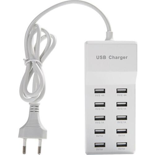 Power USB Charger Multi Port 10 Port USB Wall Charger Cell Phone smart Charging Station For Tablet,Cell Phone,Multiple Devices