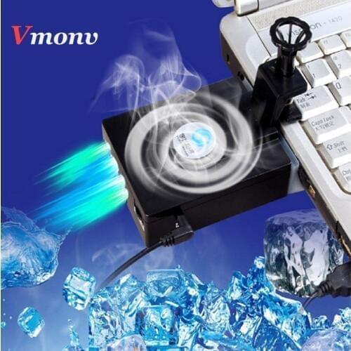 Vmonv Mini Laptop Cooling Pad for 11-15 inch Notebook Air Extracting Exhaust Cooling Fan CPU Cooler for Laptop Hardware Cooling