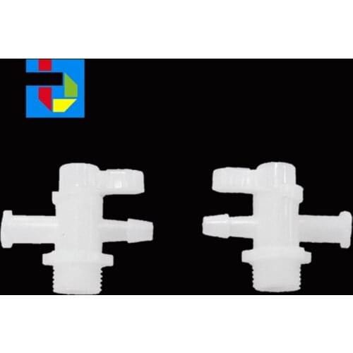 Printer machine spare parts plastic white 3 way cleaning valve For ink subtank 3 way switch