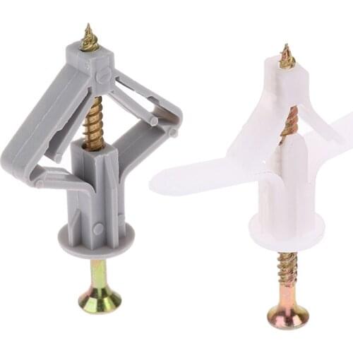 10/20Pcs Expansion Drywall Anchor Kit With Screws Self Drilling Wall Home Pierced Hardware Accessories