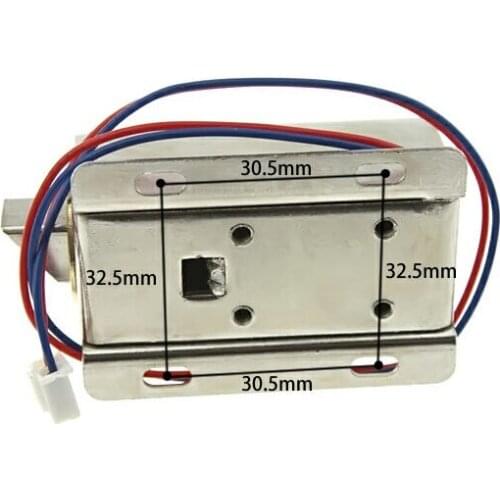 2pcs/lot Free shipping Door Drawer Tongue Down Electric Lock Assembly Solenoid Slim Design Lock DC 12V