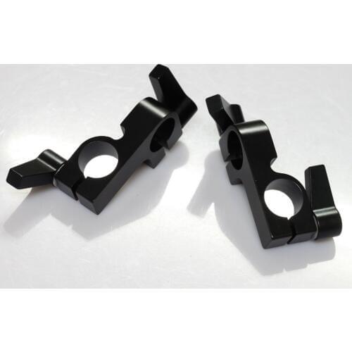 2x 90 degreen Rod Clamp For Rod Support Rail System Follow Focus DSLR Rig Rail system
