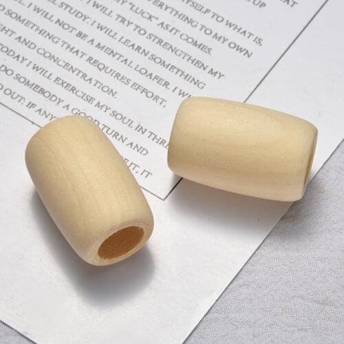 50pcs Big Hole Natural Wooden Beads Spacer Ball Eco-Friendly wood Round Loose beads 30x20mm for Jewelry makeing bracelet DIY