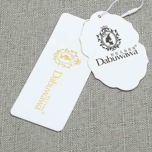 300pcs/lot Free shipping custom paper labels price tags garment customized clothes hang tag for women