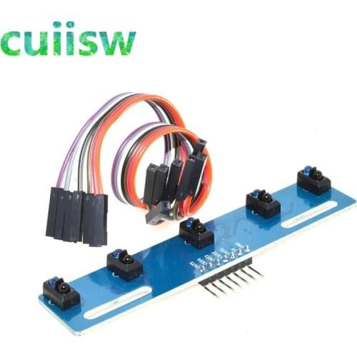 5PCS 5 channel Infrared Reflective Sensor TCRT5000 KIT 5 way/road IR Photoelectric Switch Barrier Line Track Module For Arduino