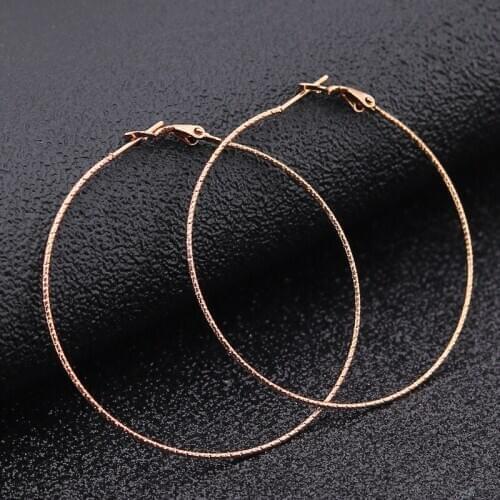 50mm hoops earrings for womens stainless steel big earrings fashion gold piercing earrings gifts for women accessories wholesale