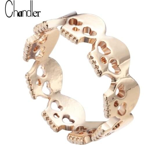 Chandler Skull Heart Skeleton Ring Boho Hip hop Jewelry Love Heart Ring Knuckle Toe anillos feminine Bijoux Maxi Homme Bijoux