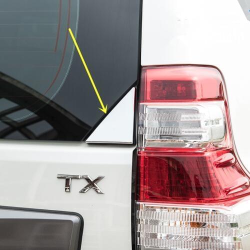 Decorated Rear Window Triangle Cover For Toyota Prado 2700 4000 2010 2011 2012 2013 2014 2015 2016 2017 2018 CA058