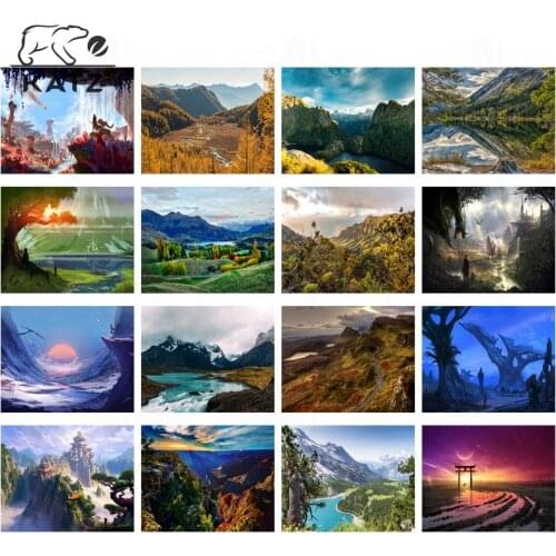 Four Seasons Scenery Diamond Painting Cross Stitch Modern Autumn Scenery Fairy Mountain Scenic Diamond Mosaic Handmade Gift Deco