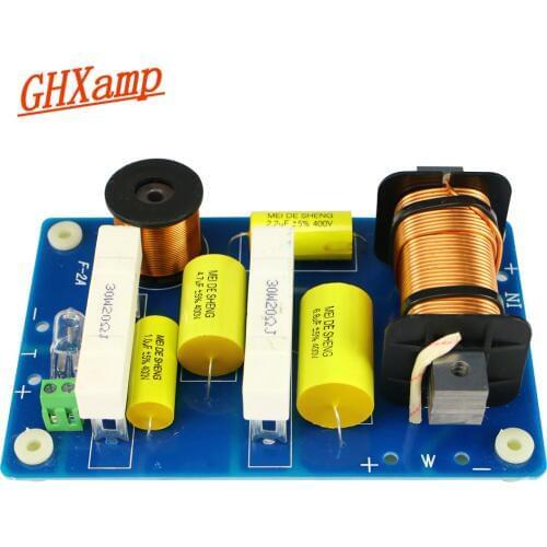 Ghxamp 500W Tweeter Woofer Speaker Crossover 2200Hz 2 Way Crossover 4-8ohm Treble Bass Divider For 8-12 inch Stage Speakers 1pc