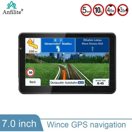 Anfilite 7" HD Capacitive screen camping car/ truck GPS Navigator Bluetooth AVI 256M 8GB Sat Nav EU Russia Navitel Free MAP