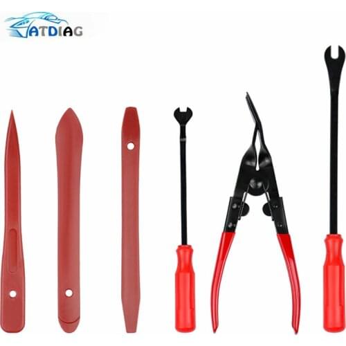 Car Removal Tools 6pcs/lot Automobile Nail Puller Radio Audio Panel Door Repairing Clip Trim Removal Pry Repair Tool Plastic