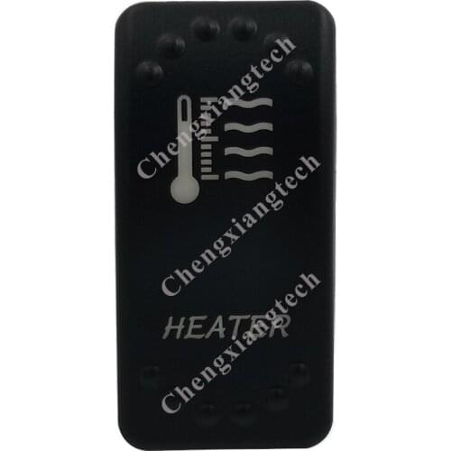 Laser Etched -HEATER- Led Backlit Rocker Switch Cap for Car Boat Truck Rv Switch Auto DIY Replacing, Cover Only