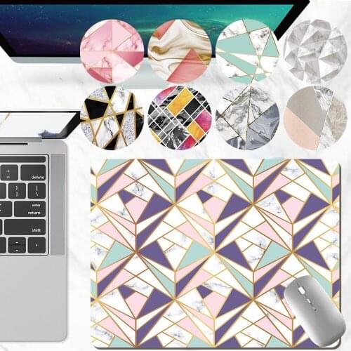 Mouse Pad Game Gamer Mouse Pad Laptop Computer Anti-slip Waterproof Geometry Pattern Mouse Mat Game Mousepad