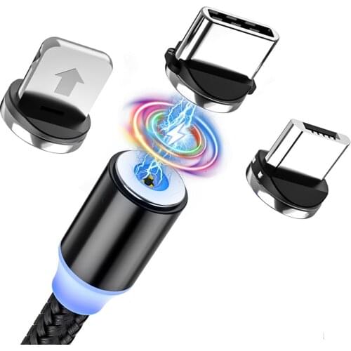 Magnetic Cable Micro USB Cable For Xiaomi Samsung Magnetic Charging Cord USB Type C Cable Magnet Charger Cable Mobile Phone Cord