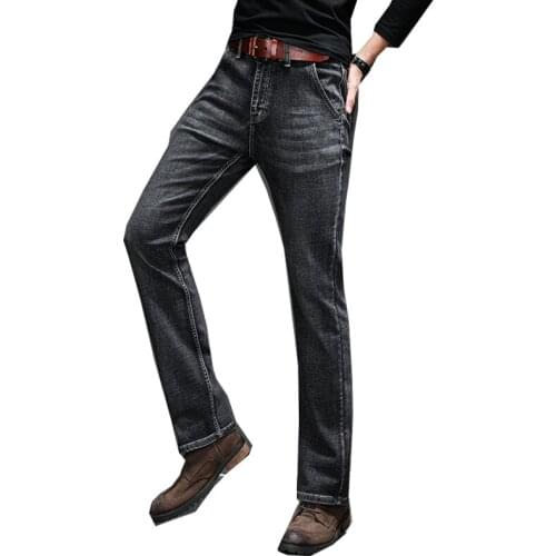 2021 new mens retro stretch jeans denim jeans fashion autumn flared pants