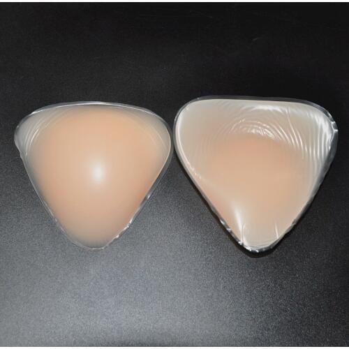 Triangle Shape Gathered Chest Pad Nipple Cover Swim Swimsuit Bikini Soft Silicone Padded Chest Pad Insert Women Boob Enhancer