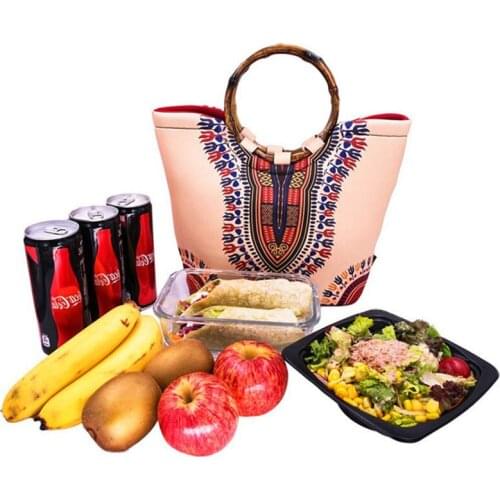 New Printed Storage Bag Outdoor Picnic Bag Cooler Bags Aluminum Foil Lunch Box Mom Food