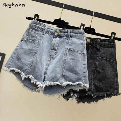 Shorts Women Fashion Tassel Denim Pockets Retro All-match Solid Vintage Summer Womens Sexy Plus Size S-5XL Trousers Korean Style