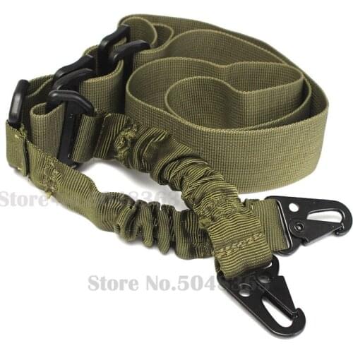Tactical 2 Point Gun Sling Strap Airsoft Bungee Rifle Sling Belt Shooting Two Point Gun Rope Hunting Accessories