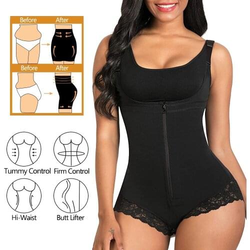 SURE YOU LIKE Women Butt Lifter High Waist Trainer Body Shapewear For Postpartum Tummy Control Slimming Open Crotch Body Suit